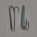 Rebar Stakes 12 Inch Galvanized, J Hook Rebar Stakes 6 Pack Ground Anchors for Tent Heavy Duty for Plants Anti-Rust Landscape Fabric Artificial Turf