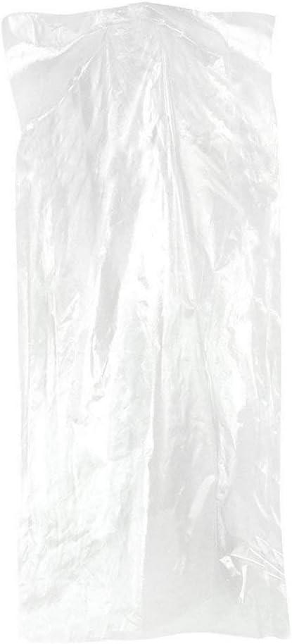 Pack of 50 Garment Bag,Transparent Suit Bag,Clothing Cover,Gown and Dress Storage Bag (60  120 cm)