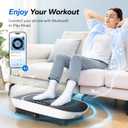 MERACH Vibration Plate Exercise Machine, Whole Body Workout Equipment for Women, Bluetooth and Silicone Pedal, Vibration Plate with Auto Mode, Vibrate Fitness Platform for Home