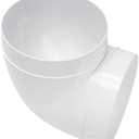 Plastic 6" inch 90 degree duct connector. Easy to mount 90 elbow for flex or straight pipe.