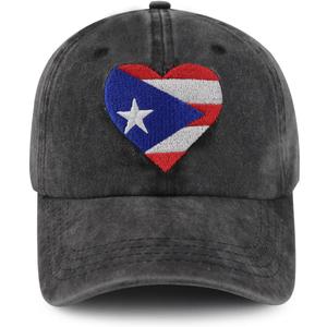 Puerto Rico Hat for Men Women, Adjustable Cotton Embroidered Baseball Cap (Usa Flag Black) Puerto Rico Hat for Men Women, Adjustable Cotton Embroidered Baseball Cap (Usa Flag Black)