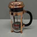 Bodum 34oz Chambord French Press Coffee Maker, High-Heat Borosilicate Glass, Stainless Steel, Copper Made in Portugal