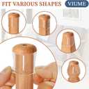 24 Pcs Chair Leg Floor Protectors for Hardwood Floors Silicone Covers to Protect Wood Tile Floors Scratches Felt Pads Furniture Leg Caps No Noise (Fit:0.5"-0.78")