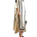 Women's Printed Silk & Satin Kaftan Dresses – Calf/Maxi Length – Loose Fit Lounge, Beach & Party Wear – Free Size