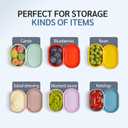 ISSEVE 12Pcs/Set Nesting Silicone Food Storage Containers with Lids, BPA Free Reusable Meal Prep Silicone Containers Airtight, Freezer Dishwasher Safe (33.8oz, 20oz, 10oz, 6.7oz, 1.3oz) (Blue)