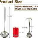 Small Gravy,Sauce Ladle 8 inch 304 Stainless Steel Ladle for Serving Dishwasher Safe, 2Pack