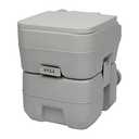 Outvita Outdoor Portable Toilet, 5.3 Gallon Waste Tank Porta Potty with Pressure Pump Double Outlet Leak-proof Clips for Camping Travel RV Boat Truck