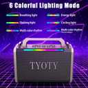 Portable Bluetooth Speaker 80W Loud Wireless Outdoor Stereo Sound Deep Bass IPX5 Waterproof Big Powerful Large Party Speakers with Colorful LED Lights, TWS, EQ, AUX, USB for Home Travel Camping