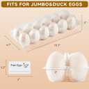60 Pack Duck Egg Cartons Jumbo Egg Cartons Cheap Bulk with Sticker Labels Clear Empty Plastic Egg Containers Extra Large for Home Ranch Farm Commercial Market Display, 26 Grids