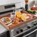 WOLKI Wooden Noodle Board Stove Top Cover For Gas Burners & Electric Stoves | 30"L x 22"W x 2.5"Th Heavy-Duty Stove Cover With Built-In Handles For RV Stoves, Serving Tray & Space Saver