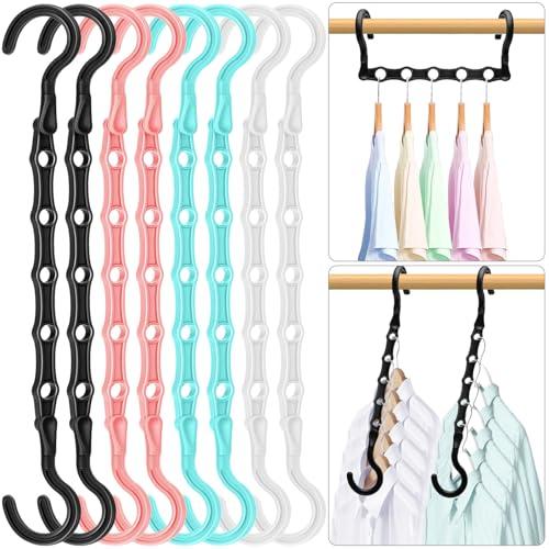 Closet Organizers and Storage, Magic Space Saving Hanger for 40 Heavy Clothes, Smart 360° Swivel Hook Cascading Hangers, Closet Organization Clothes Hangers, College Dorm Room Essentials for Girls