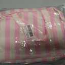 Toiletry Bag for Women Travel Water-resistant Cosmetic Bag Fashion Stripes Makeup Bag with Hanging Hook Preppy for Store Toiletries Cosmetic Accessories Medium Pink