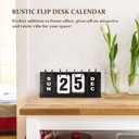 Metal Desk Calendar Standing Flip, Desktop Perpetual Flip Calendar with Large Display, Farmhouse Vintage Daily Flip Calendar for Home Office Decor, Reusable Yearly