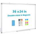 EasyPAG Dry Erase Board 36 x 24 Inch Magnetic White Board for Wall Office, Home, School