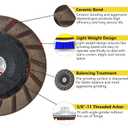 7 inch Ceramic Bond Edge Cup Grinding Wheel,5/8"-11 Arbor for Concrete Smoothing Polishing with Handheld Grinder,200 Grit