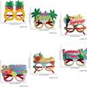 2 x 6Pcs Hawaii Luau Party Glasses Hawaiian Glasses Beach Party Decoration Summer Party Favors