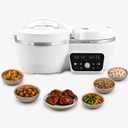 Instant Pot Dual Action 8‑in‑1 Multi-Cooker with Serve Together™ Smart Timing, 4Qt Pressure Cooker & 2Qt Rice Cooker, Cook Mains & Sides Together, Fast Cooking, PFAS-Free Pot*, Sauté, Slow Cook & More