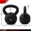 JFIT Kettlebell Weights Vinyl Coated Iron, 35Lb