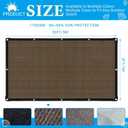 CroBlissful 1 Pcs 3' x 30' Brown Balcony Privacy Screen Fence Cover, Heavy Duty 170 GSM Privacy Screen with Grommets & Zip Ties, Breathable Mesh Fence for Patio Deck Backyard Porch, Railing Shield 90%