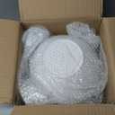 Salad Bowls Set of 3 with Lid & Serving Utensils, Bamboo Fiber Mixing Bowls Set Large Serving Bowls & Storage Set with Bamboo Lid for Salad, Kitchen Eating, Pasta, Popcorn, Chips, Fruit, White