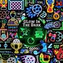 3 x Neon Water Bottle Stickers for Kids Glow in The Dark, 65 PCS Vinyl Soccer Stickers Pack for Laptop Skateboard Phone Case, Cute Colorful Neon Decals for Teens (Luminescent-030ksxx)