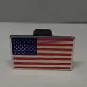 2 Inch Trailer Hitch Cover with American Flag, Heavy Metal Trailer Hitch Cover Fit for 2 Inch Hitch Receivers,3 * 5" Blue/Red/Chrome