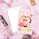 Doughnut Mini Pocket Notebooks 24 Pcs, 2.36 x 3.94 Inch Cute Small Notebooks 16 Sheets 32 Pages, Donut Coil Memo Pads Bulk for Daily Planning, Shopping Lists, Office School Supplies, Sweet Party Favors