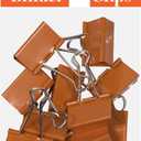 JAM PAPER Colorful Binder Clips - Large - 1 1/2 Inch (41 mm) - Orange Binderclips - 12/Pack