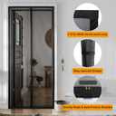 Magnetic Screen Door, 35" x 85" Auto Closure Mesh Curtain, Heavy-Duty Windproof Bug Screen, Pet & Kid Friendly, Fits Front/Sliding/Patio Door, Black
