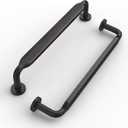 FILTA 10 Pack 5 Inch(128mm) Oil Rubbed Bronze Cabinet Pulls,Stylish Kitchen Cabinet Handles Zinc Alloy Cabinet Hardware for Kitchen Cabinets and Dresser Drawers (5" Hole Center)