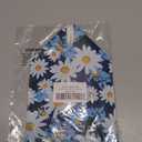 Tissue Box Cover, Tissue Box Holder, Square with Belt Bottom, PU Leather Decorative Organizer for Desk, Tabletop, Countertop Bathroom, Toilet Car, Bedside, Dresser Kitchen, Aesthetic Blue Flower Decor