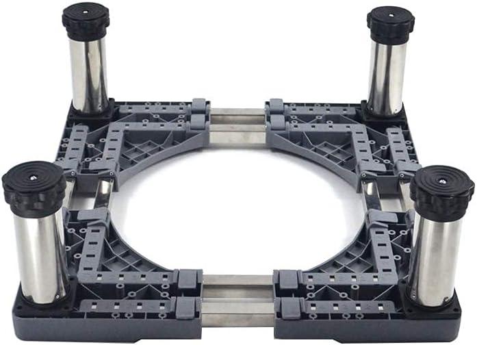 Washing machine stand Washing Machine Stand Base 4/8/12 Feet Adjustable Air Conditioner Holder Bracket Length/Width 41-64cm Washer and Dryer Pedestal Stand Height 9-12cm vibration Mute(4legs,18-22cm)