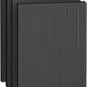24 x 36 Inches 4 Pack Corrugated Plastic Sheet, 4mm Thick Corrugated Plastic Board, Black Blank Poster Board, Waterproof Coroplast Sheets for Indoor, Outdoor Use and DIY Projects.