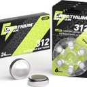 Hearing Aid Batteries Size 312, 24 Pack, 1.45v Zinc Air, Easy Open Packaging & Longest Lasting