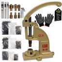DK98 Upgraded Have Duty Hand Press Grommet kit with Eyelet Punch Tool kit.3 Dies and 1500 Pcs Grommets for Fabric tarps Curtains Paper Leather and Canvas