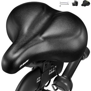 DAWAY C50 Oversized Comfortable Bike Seat - Extra Wide Bike Saddle Replacement with Memory Foam Cushion for Men Women Comfort, Compatible with Peloton, Exercise, Mountain, Road Bicycles or E-Bike