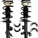 TRQ Front Driver and Passenger Side Strut and Spring Assembly Set Loaded Pre-Assembled Compatible with 1422 Jeep Cherokee Front Wheel Drive