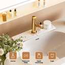 Faucet Mat for Kitchen Sink,Super Absorbent Diatomite faucet mat, Quick Drying Stone Sink Tray, Faucet Splash Guard for Kitchen,Bathroom Counter (White, 15.8"4")