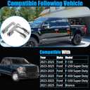 AUCERAMIC Chrome Door Handle Covers for 2021-2025 Ford F150, 2023 2025 F-250/F-350/F-450/F-550 Super Duty, 2021-2025 Ford Bronco, Exterior Door Handle Covers Caps