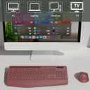 Wireless Keyboard and Mouse Combo - Full-Sized Ergonomic Keyboard with Wrist Rest, Phone Holder, Sleep Mode, Silent 2.4GHz Cordless Keyboard Mouse Combo for Computer, Laptop, PC, Mac, Windows -Trueque