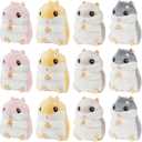 12 Pieces Cute Hamster Stuffed Animal Bulk Hamsters Plush Toy Small Stuffed Doll with Chain for Kid Boy Girl Party Favors Goodie Bag Fillers Carnival Prizes Birthday Gift, 4 Inches (Lovely Style)