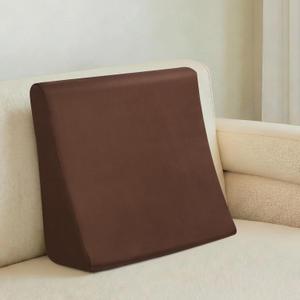 Vekkia Lumbar Support Pillow for Recliner, Ergonomic Back Support for Couch – Improve Posture, Relieve Back Pain for Long Sitting & Elderly, for Armchair & Sofa, Removable Cover, Brown