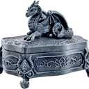 Design Toscano CL2517 Legendary Dragon of Glenshire Lidded Box in Grey Stone,greystone Twin