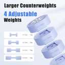 MERACH Dumbbell Set of 2, Adjustable Weight, Anti-slip Handle, Macaron Colors, Each 2.2/4.4/6.6/8.8 lbs, 4 in 1 Hand Weights for Women at Home, Blue 