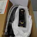 Waterfall Bathroom Faucet, 4 Inch Centerset Bathroom Sink Faucets, 2 Handle Bathroom Faucets for Sink, Modern Rv Lavatory Vanity Faucet with Pop Up Drain and Supply Hoses, Chrome