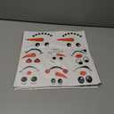 5 x 63pcs Snowman Face Stickers for Crafts Cute Christmas Ornaments Vinyl Snow Man Face Decals Xmas Winter Holiday Stickers for Window Glass Cups Balls Jars Wall Party Supplies Home Decoration(face63)