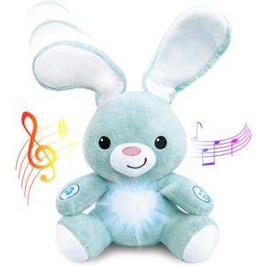 BabyBibi Bunny Stuffed Animal - Interactive Soft Plush Peekaboo Bunny, 16" Tall - Peek a Boo Toy for Ages 6 Months to 5 Year Old