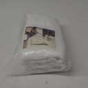 Amazon Basics 2 Piece Quick-Dry Oversize Bath Towel, 100% Cotton, White, 54" x 30"