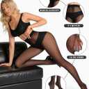 HONENNA Sheer Tights for Women 2 Pairs Ultra Thin Reinforced T Crotch Control Top Pantyhose Stockings