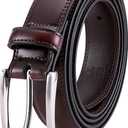 MILORDE Men's Genuine Leather Dress Belt, Handmade, 100% Cow Leather, Fashion & Classic Designs for Work Business and Casual
